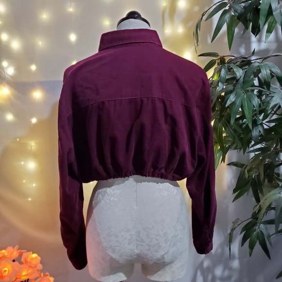 BonWorth Reworked Embroidered Corduroy Crop Top XL - Picture 5 of 8